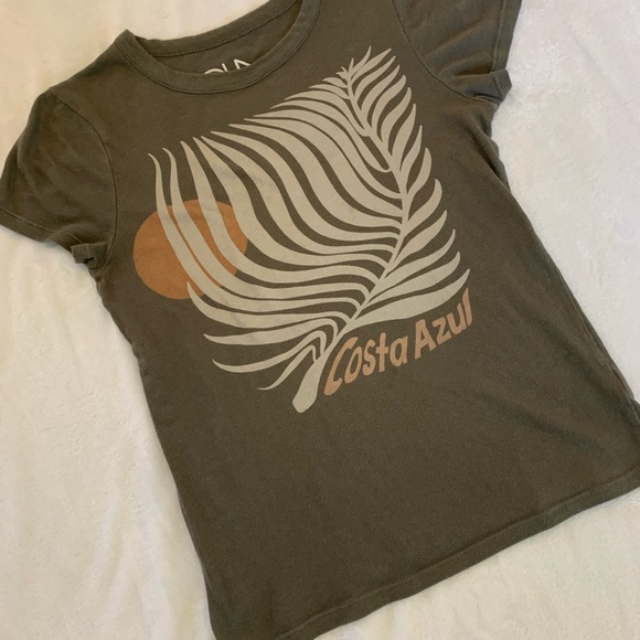 Chaser Costa Azul Tee Olive Green Size Small - Picture 13 of 16